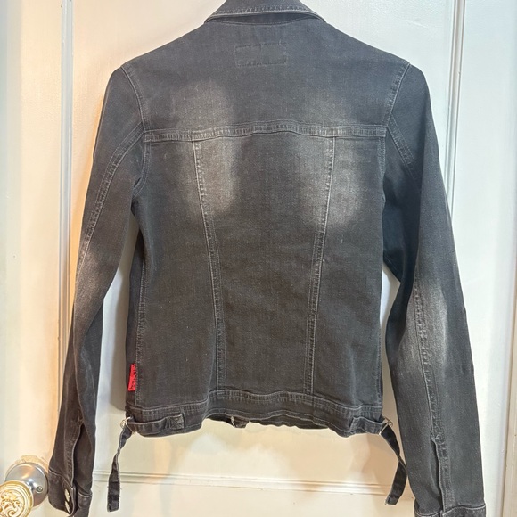 Tripp NYC Denim Bondage Black Jacket Goth Punk Daang Goodman Womens Small - Picture 7 of 14